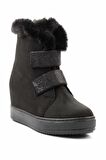 Siyah Süet  Kadın Bot & Bootie K02566041502