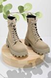 Bambi Bej Nubuk  Kadın Bot & Bootie K02566071001