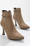 Bambi Bej Süet  Kadın Bot & Bootie K02567100102