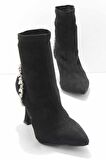 Bambi Siyah Süet  Kadın Bot & Bootie K02575211802