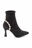 Bambi Siyah Süet  Kadın Bot & Bootie K02575211802