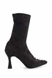 Bambi Siyah Süet  Kadın Bot & Bootie K02575211602