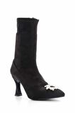 Bambi Siyah Süet  Kadın Bot & Bootie K02575211602
