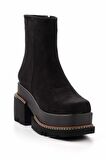 Siyah Süet  Kadın Bot & Bootie K02575211902
