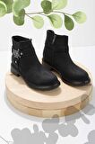 Bambi Siyah Nubuk  Kadın Bot & Bootie K02578040301