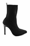 Bambi Siyah Triko  Kadın Bot & Bootie K02575333382