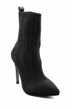 Bambi Siyah Triko  Kadın Bot & Bootie K02575333382