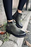 Bambi Yesil Nubuk  Kadın Bot & Bootie K02578040301
