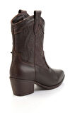 Kahve Hakiki Deri Kadın Bot & Bootie K02586888803