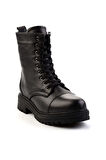 Siyah Hakiki Deri Kadın Bot & Bootie K02586072003