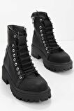 Bambi Siyah Nubuk  Kadın Bot & Bootie K02586201301