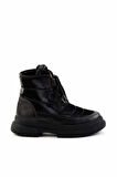 Parlak Siyah Anorak  Kadın Bot & Bootie K02586231285