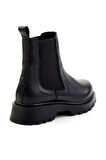 Siyah Hakiki Deri Kadın Bot & Bootie K02596130503