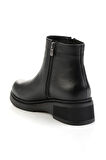 Siyah Hakiki Deri Kadın Bot & Bootie K02631128803