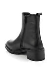 Siyah Hakiki Deri Kadın Bot & Bootie K02645012103