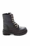 Siyah Lame  Kadın Bot & Bootie K02641530609