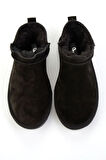 Siyah Hakiki Deri Kadın Bot & Bootie K02653018002
