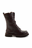 Kahve Hakiki Deri Kadın Bot & Bootie K02666415003