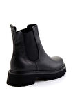 Siyah Hakiki Deri Kadın Bot & Bootie K02666416003