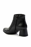 Siyah Hakiki Deri Kadın Bot & Bootie K02666418003