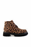 Leopar Süet Hakiki Deri Kadın Bot & Bootie K02666430002