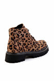 Leopar Süet Hakiki Deri Kadın Bot & Bootie K02666430002