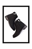 Siyah Nubuk  Kadın Bot & Bootie K02671903401