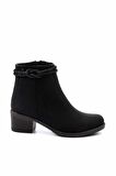 Siyah Nubuk  Kadın Bot & Bootie K02671903601