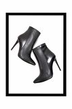 Siyah Siyah Rugan  Kadın Bot & Bootie K02671902809