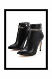 Siyah Platin  Kadın Bot & Bootie K02674030409