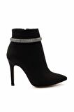 Siyah Platin Süet  Kadın Bot & Bootie K02674030402