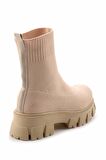Bambi Bej Triko  Kadın Bot & Bootie K02703202082