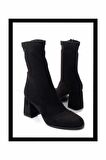 Siyah Süet  Kadın Bot & Bootie K02718131502
