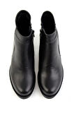 Siyah Siyah Hakiki Deri Kadın Bot & Bootie K02717211003