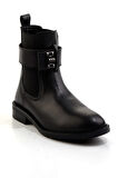 Siyah Hakiki Deri Kadın Bot & Bootie K02724259003