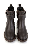 Kahve Hakiki Deri Kadın Bot & Bootie K02724259003