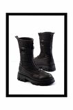 Siyah Hakiki Deri Kadın Bot & Bootie K02724986603