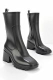 Bambi Siyah Pvc  Kadın Bot & Bootie K02748100123