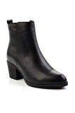 Siyah Hakiki Deri Kadın Bot & Bootie K02750152503