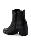 Siyah Hakiki Deri Kadın Bot & Bootie K02750152503