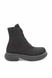 Bambi Siyah Süet  Kadın Bot & Bootie K02824201402
