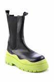 Bambi Siyah Yesil  Kadın Bot & Bootie K02828193509
