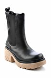 Bambi Siyah Vizon  Kadın Bot & Bootie K02828190309
