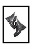 Siyah Platin Taşlı  Kadın Bot & Bootie K02875070209
