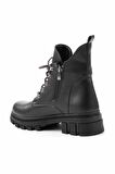 Siyah Platin Taşlı  Kadın Bot & Bootie K02875070209