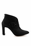 Bambi Siyah Süet  Kadın Bot & Bootie K02926061902