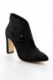 Bambi Siyah Süet  Kadın Bot & Bootie K02926061902