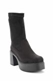 Bambi Siyah Süet  Kadın Bot & Bootie K02932700002