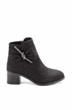 Bambi Siyah Süet  Kadın Bot & Bootie K02994060302