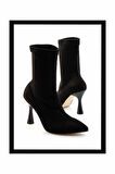 Siyah Streç  Kadın Bot & Bootie K02992113017